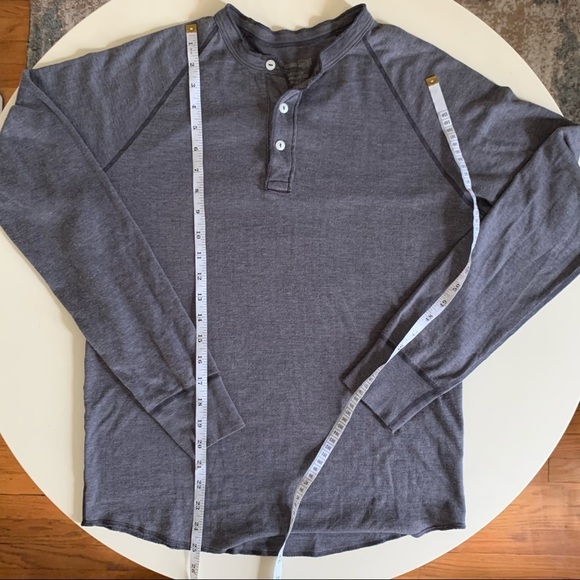 Save Khaki SKU Supima Jersey Henley Gray Men’s Size Small - Picture 3 of 7